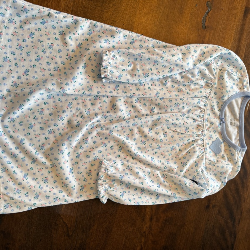 Carter's Floral Nightgown - White and Blue